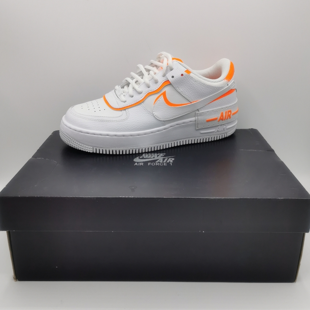 SIZE 9 US NIKE Air Force 1 Shadow 'Total Orange' LIKE NEW B60